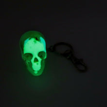 Load image into Gallery viewer, Glow in the Dark Skull Keychain
