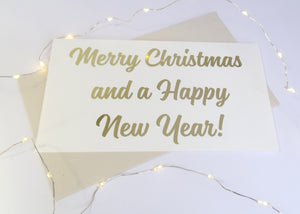 Merry Christmas and a Happy New Year Gold
