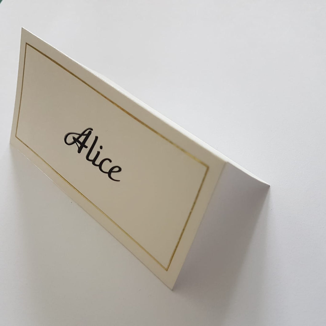 Folded Place Cards (Simple)