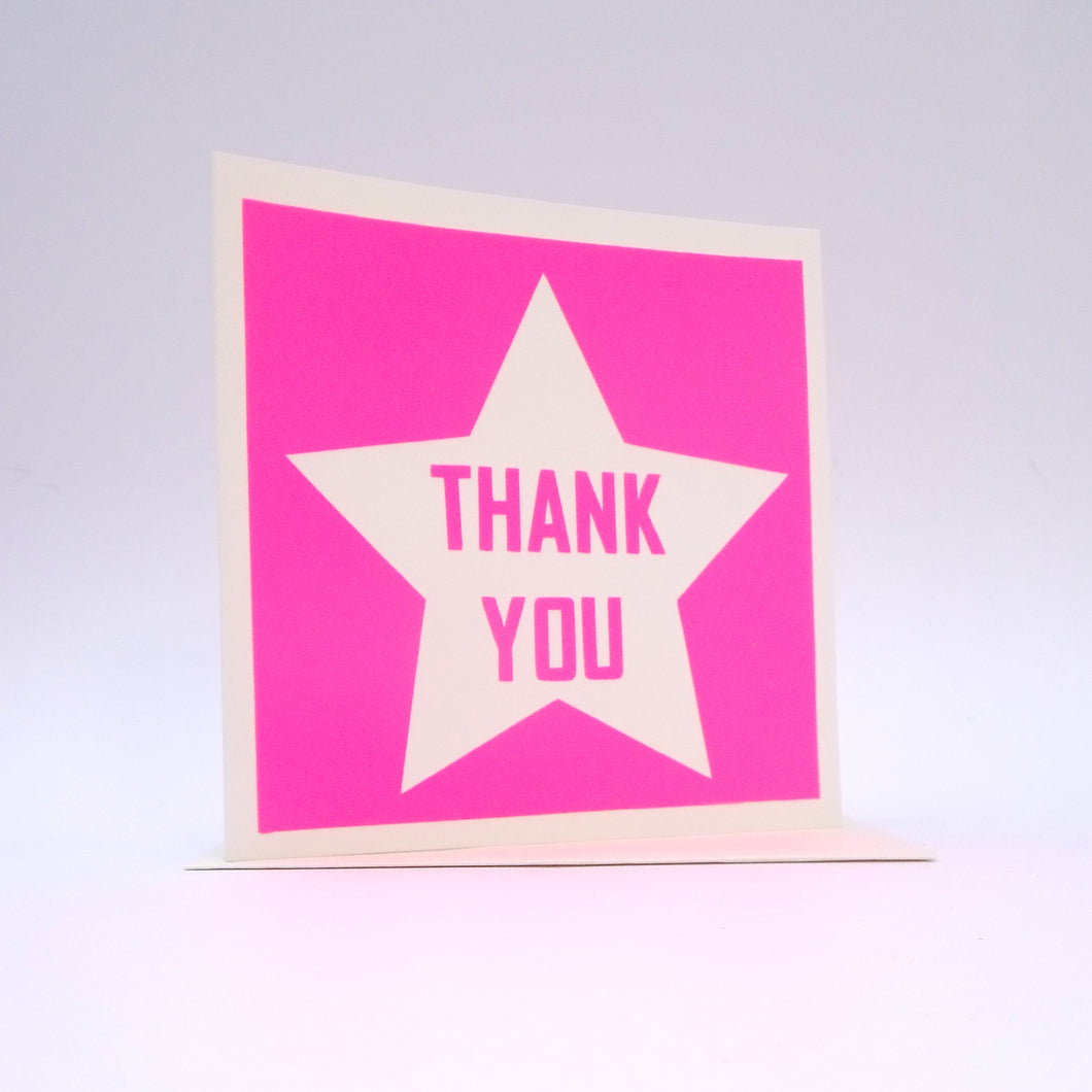 Thank You Bright Pink Star
